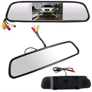 Retrovisor com Camera e tela LCD 4.3 Polegadas 2 Entda Vídeo