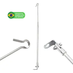 Antena Corta Pipa Moto Retrati Retrovisor Aço Inox Zincda M9/M1A