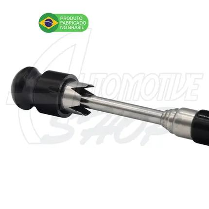 Antena Corta Pipa Moto Retrátil Guidao Aço Inox Preta M5B