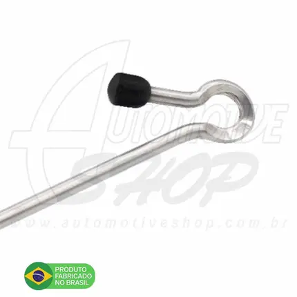 Antena Corta Pipa Moto Retrátil Guidao Aço Inox Prata M1PT