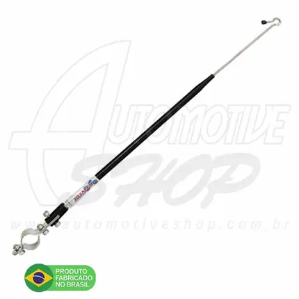 Antena Corta Pipa Moto Retrátil Guidao Aço Inox Prata M1PT