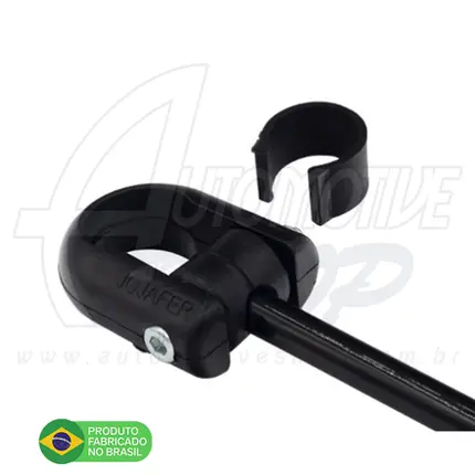 Antena Corta Pipa Moto Retrátil Guidao Aço Inox Preto M11A