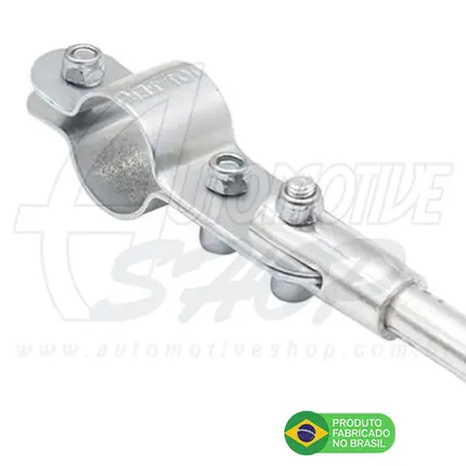Antena Corta Pipa Moto Retratil Guidão Aço Inox Zincda M8/M1