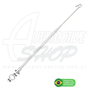 Antena Corta Pipa Moto Retratil Guidão Aço Inox Zincda M8/M1