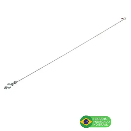 Antena Corta Pipa Moto Fixa Guidao Aço Inox Zincada M2B