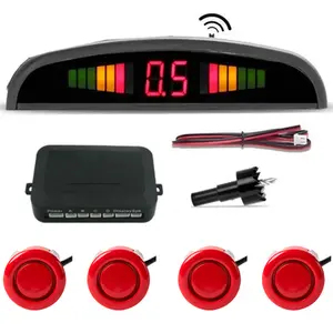 Sensor  Estac Re Visor Led Meia Lua 4pts Aviso Sonoro Vermelho