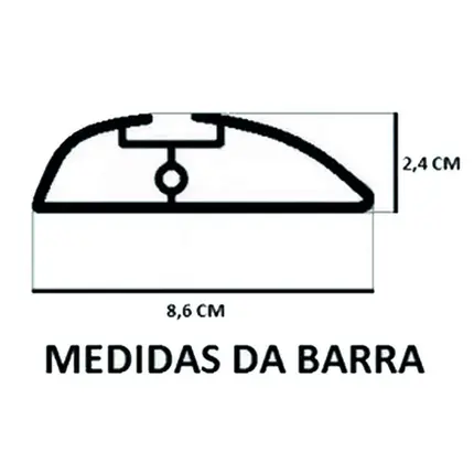 Rack Teto Aluminio Prime VW Fox 2003 até 2024 PRETO PR136