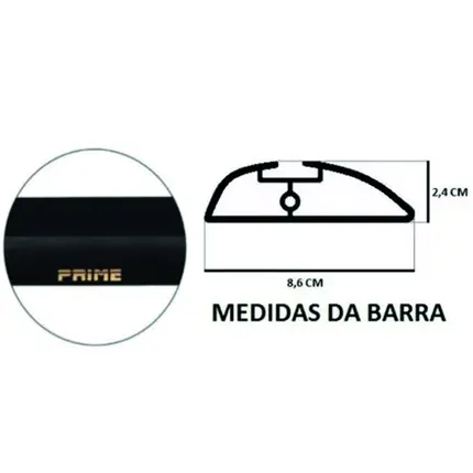 Rack Trav Teto Aluminio Prime Elba c Longarina Todas PR171