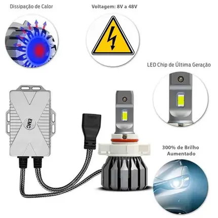 Kit Ultra Led IR100 Bco 6500K 38W 12/24V 30 MIL Lum H8/ H11