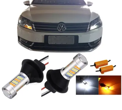 Kit DRL+Pisca Dual Color 42 Leds Cambus 12v T20 W21/5W W21W