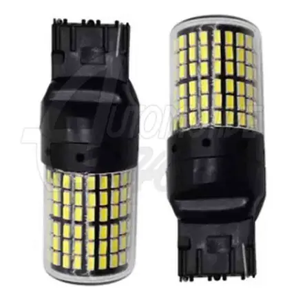 Lâmpada Pingo T20 W21W UM Polos 144 leds smd Branco 360 Ré