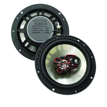 Kit Bravox Alto Falante 6" Triaxial 100W Linha X B3X60X Par