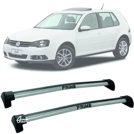 Rack Teto Aluminio Prime VW Golf Sapão MK4 99-05 Prata PR089