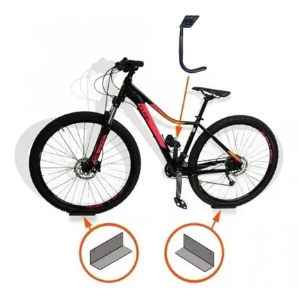 Suporte Biclicleta Parede Pé de Vela Horizontal P/1 Bikes BK