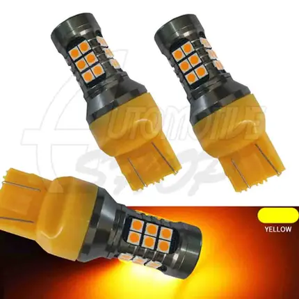 Lâmpada T20 Dois Polos 27 Leds Projecto UP TSI DRL Ambar Par