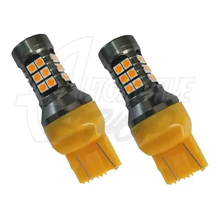 Lâmpada T20 Dois Polos 27 Leds Projecto UP TSI DRL Ambar Par