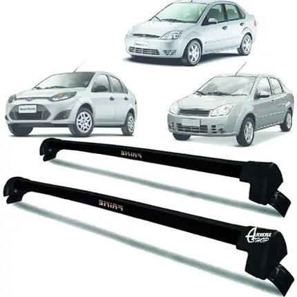 Rack Teto Aluminio Prime Ford Fiesta Hatch 04/14 Preto PR141