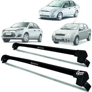 Rack Teto Aluminio Prime Ford Fiesta Sedan 04/14 Preto PR141