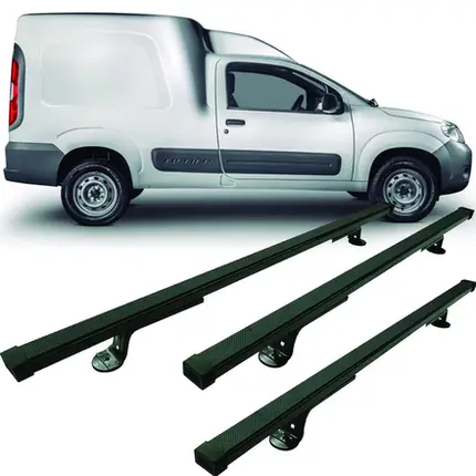 3x Rack Teto Roca Bagag Fiat Fiorino Furgão 14/ 21 187-3