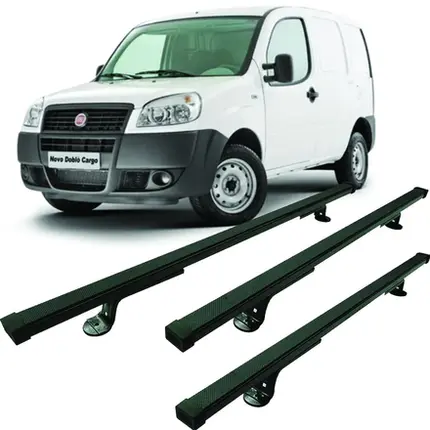 3x Rack Teto Roca Bagag Fiat Doblo S Longarina 10/ 21 187-3