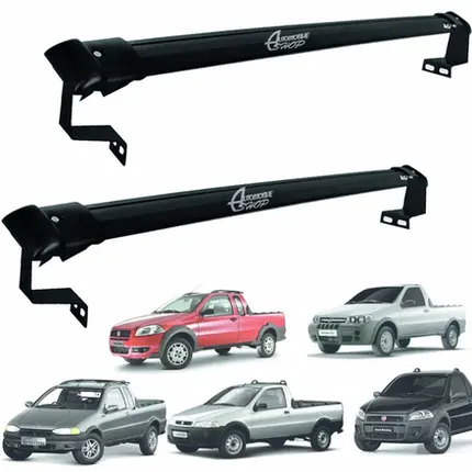 Rack Caçamba Aluminio Prime Fiat Strada 96 até 2014 Preto