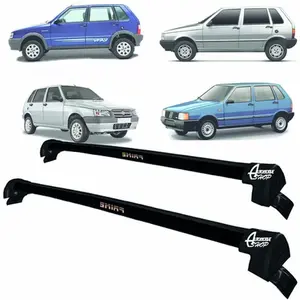 Rack Teto Aluminio Prime Fiat Uno 84 até 13 4pts Preto PR111