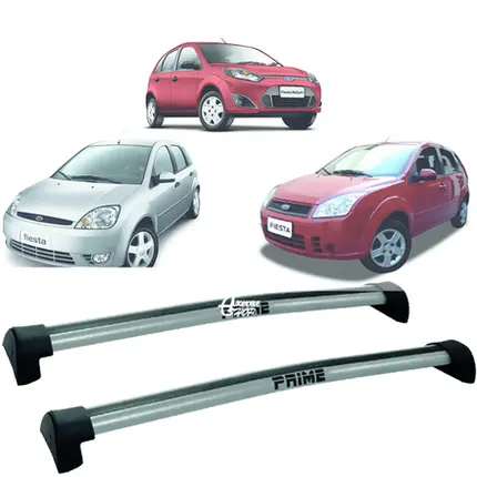Rack Teto Aluminio Prime Ford Fiesta Sedan 04/14 Prata PR030