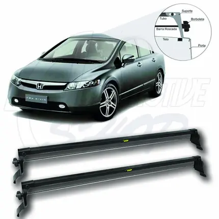 Rack de Teto Vhip Fix.Porta Honda Civic 2006 a 2014 C1062