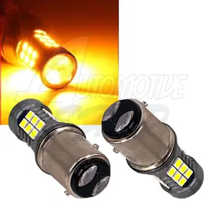 Lâmpada 1157 P21/5W Dois Polos 27 Leds Proj Ambar Laranja Un