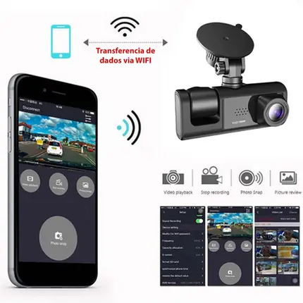Mini Camera DVR Car Frontal Interna Uber Taxi Card 64g WIFI