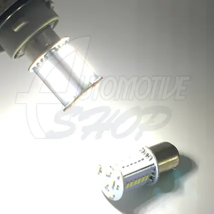 Lampada Dois Polos P21/5W 1157 30 Leds Estrobo Branco