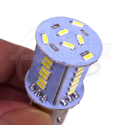 Lampada Dois Polos P21/5W 1157 30 Leds Estrobo Azul