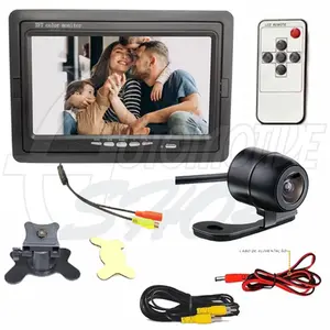 Tela LCD 7" + Camera Ré Digital TFT 12V 2x Entradas RCA Cor