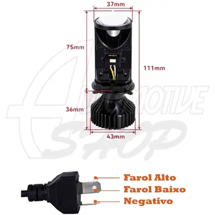 Kit Ultra Led Projector Y6 Super Bco 6000K 120W 10Mil Lum H4