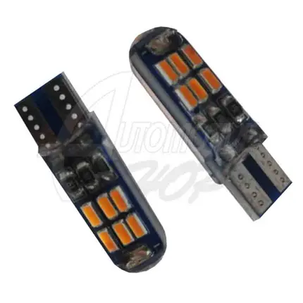 Lampada Pingo T10 15 Leds TORRE Silicone AMBAR CAMBUS Un