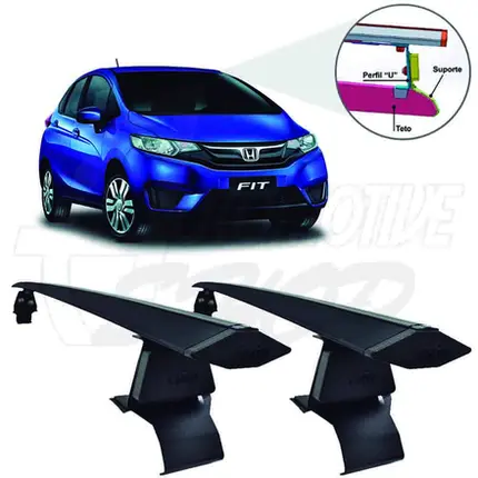 Rack de Teto Vhip Aluminio Honda Fit 15 até 2022 C.1030PTO