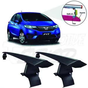 Rack de Teto Vhip Aluminio Honda Fit 15 até 2022 C.1030PTO