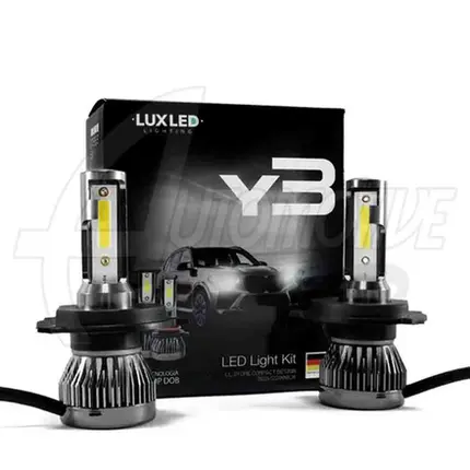 Kit Ultra Led Y3 Super Branco 6500K 36W 22.000 Mil Lumens H4