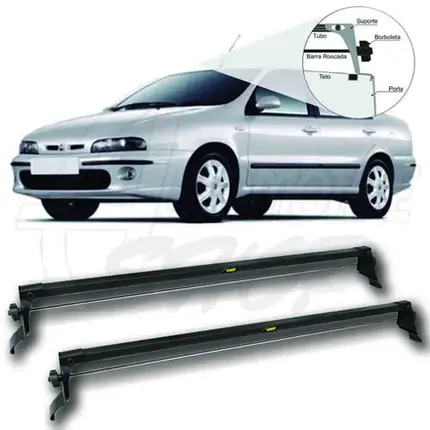 Rack de Teto Vhip Fix.Porta Fiat Marea Brava Todas C.916