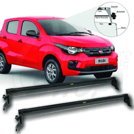 Rack de Teto Vhip Fix.Porta Fiat Mobi 4 portas Todos C.985