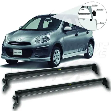 Rack de Teto Vhip Fix.Porta Nissan March 2011 até 22 C.989