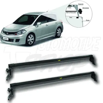 Rack de Teto Vhip Fix.Porta Nissan Tiida Hat Sdn 08-13 C.991