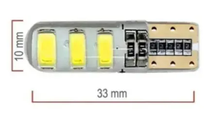 Lampada Pingo T10 5w 6 Leds SMD TORRE SILICONE