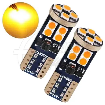 Lampada Pingo T10 5w 12 Leds SMD TORRE Ambar CAMBUS Un