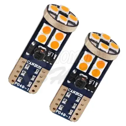 Lampada Pingo T10 5w 12 Leds SMD TORRE Ambar CAMBUS Un