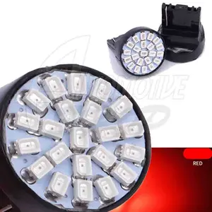Lâmpada Pingo T20 W21/5W Dois Polos de 22 Leds SMD Vermelho