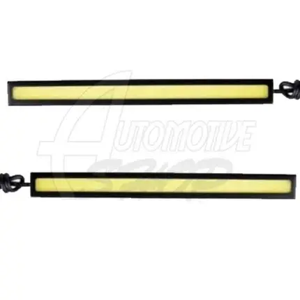 Kit Fita Barra DRL Farol Aux LED Super Branco 12v 17cm Par