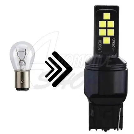 Lâmpada Pingo T20 W21/5W Dois Polos 12 Leds SMD Cambus Bco