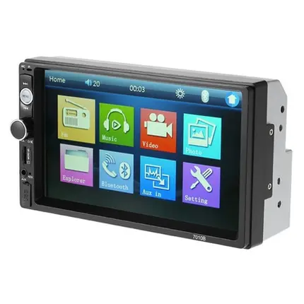 Cental Multimidia 7" MP5 USB Aux SD Cad Android Botão