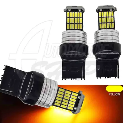 Lâmpada Pingo T20 W21/5W Dois Polos 45 leds smd Ambar Laranja